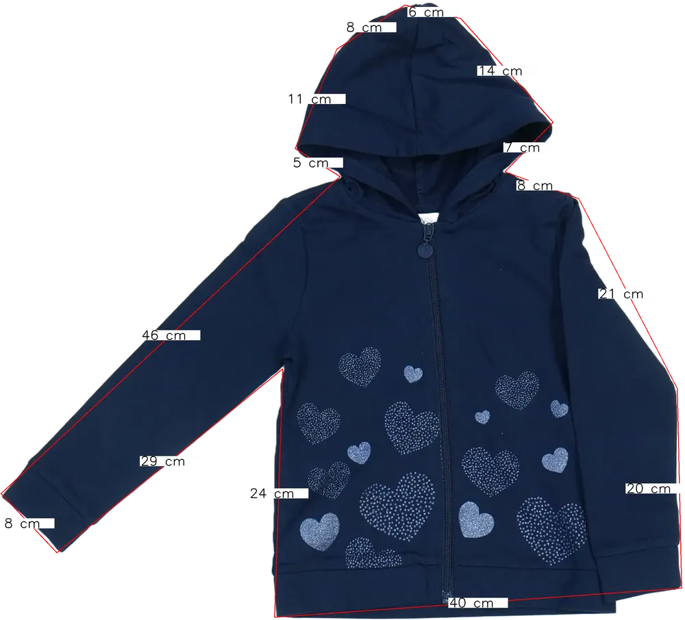 Kék OVS Kapucnis pulóver EU 110 / UK 5 év / US 5 év/XS