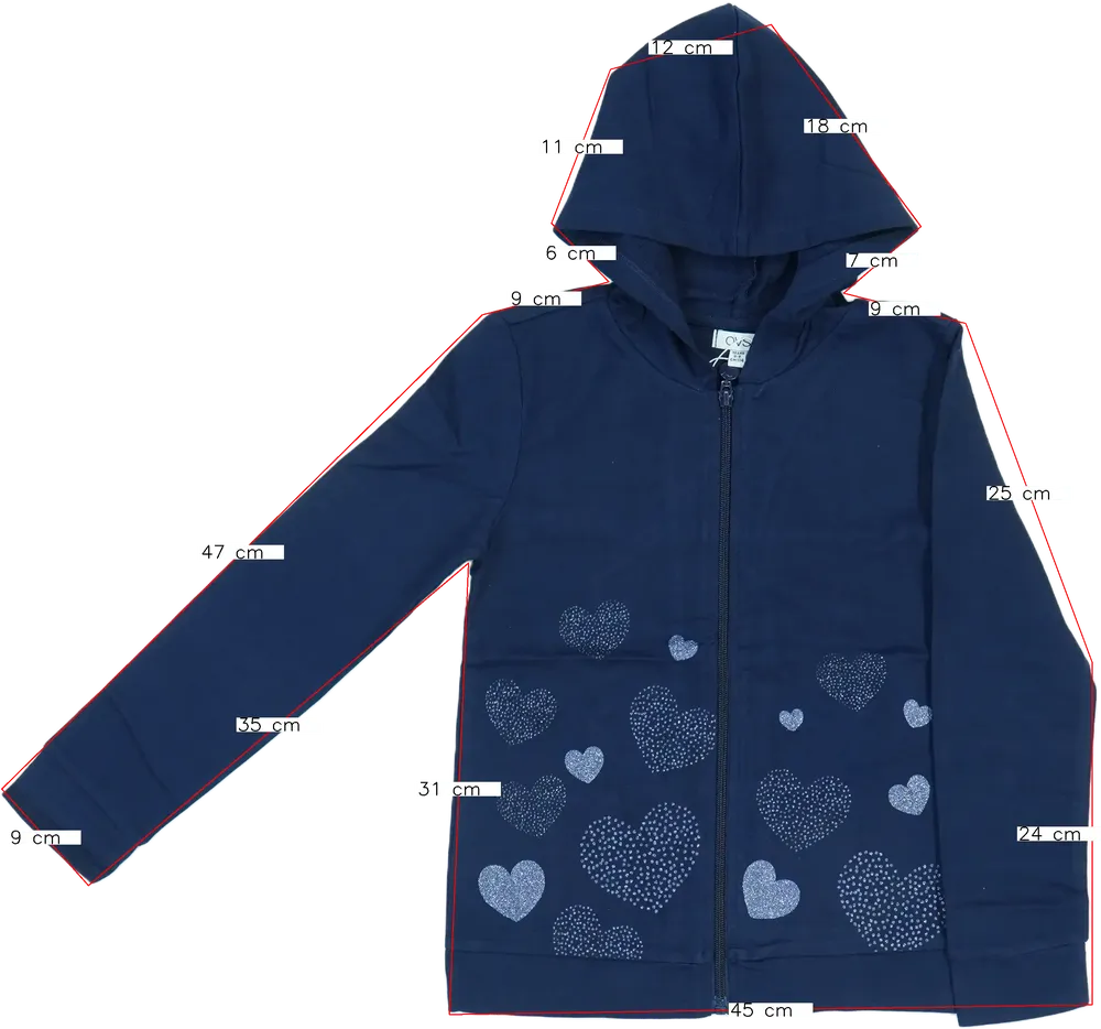 Kék OVS Kapucnis pulóver EU 134 / UK 9 év / US 9 év/L