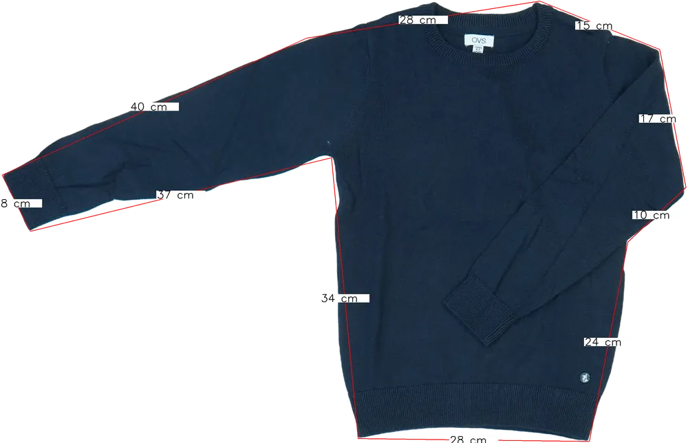 Kék OVS Kötött pulcsi EU 122 / UK 7 év / US 7 év/M