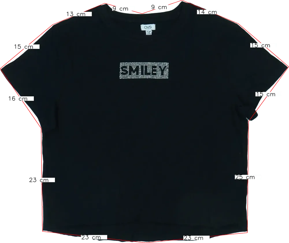 Fekete OVS Póló EU 158 / UK 13 év / US 14 év/XL