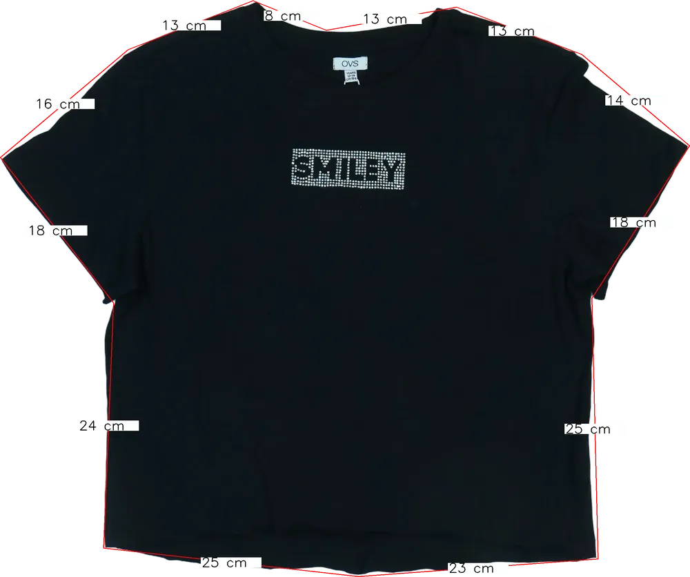 Fekete OVS Póló EU 164 / UK 14 év / US 14 év/XL