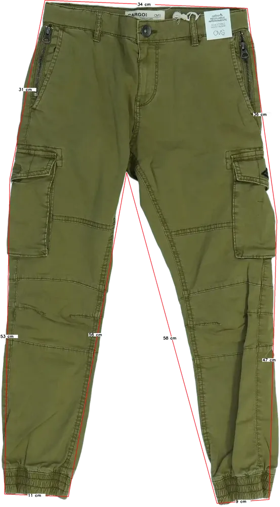 Zöld OVS Hosszúnadrág EU 146 / UK 11 év / US 12 év/L