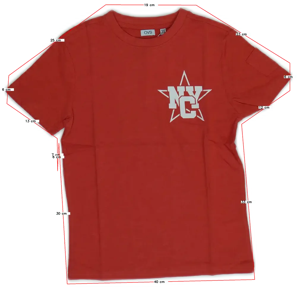 Piros OVS Póló EU 164 / UK 14 év / US 14 év/XL