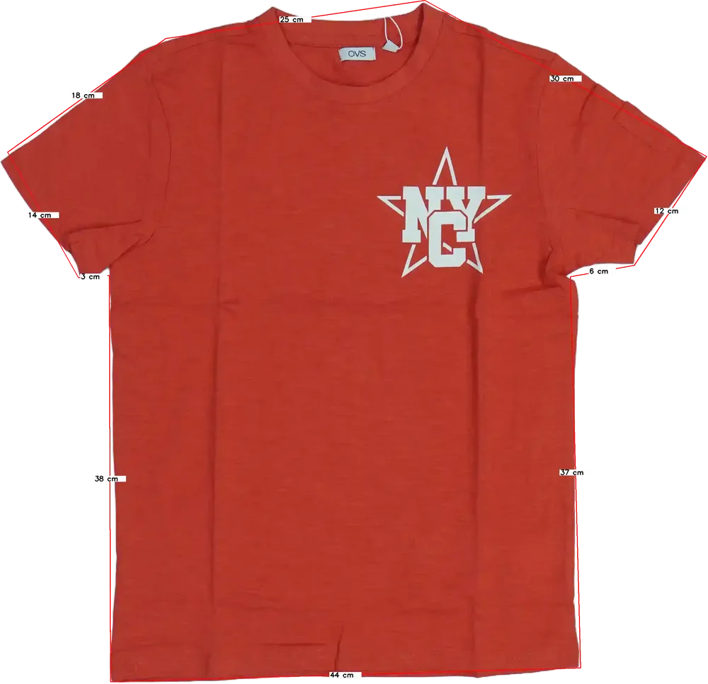 Piros OVS Póló EU 158 / UK 13 év / US 14 év/XL