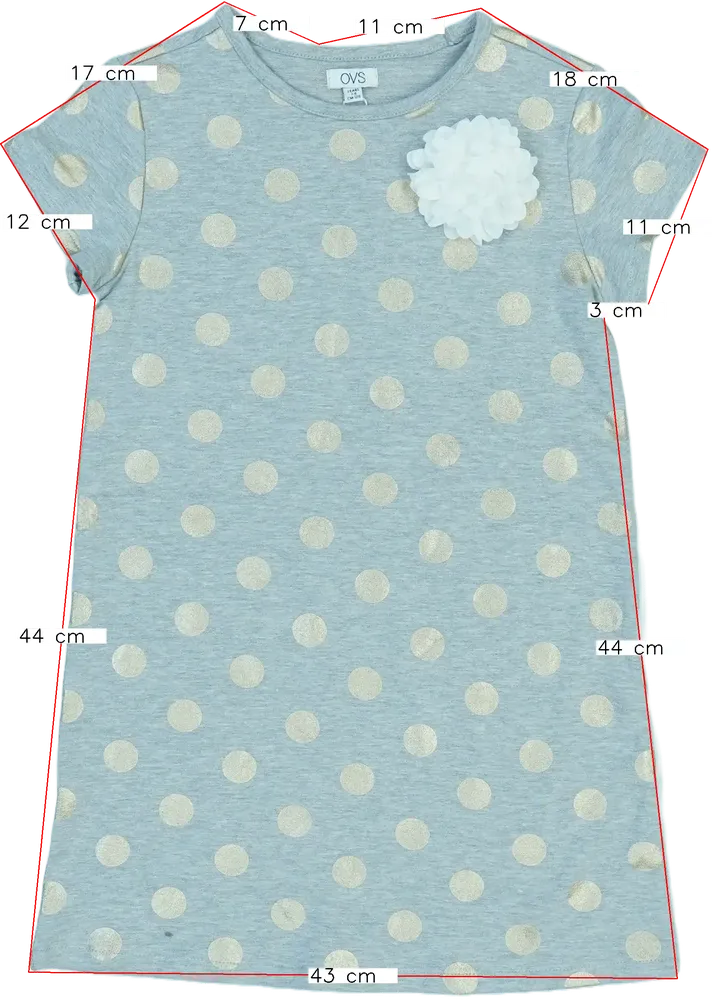 Szürke OVS Póló EU 128 / UK 8 év / US 8 év/M