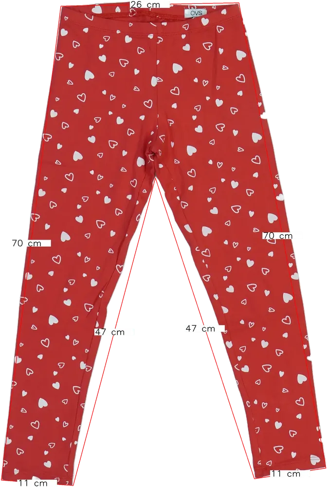 Piros OVS Leggings EU 134 / UK 9 év / US 9 év/L