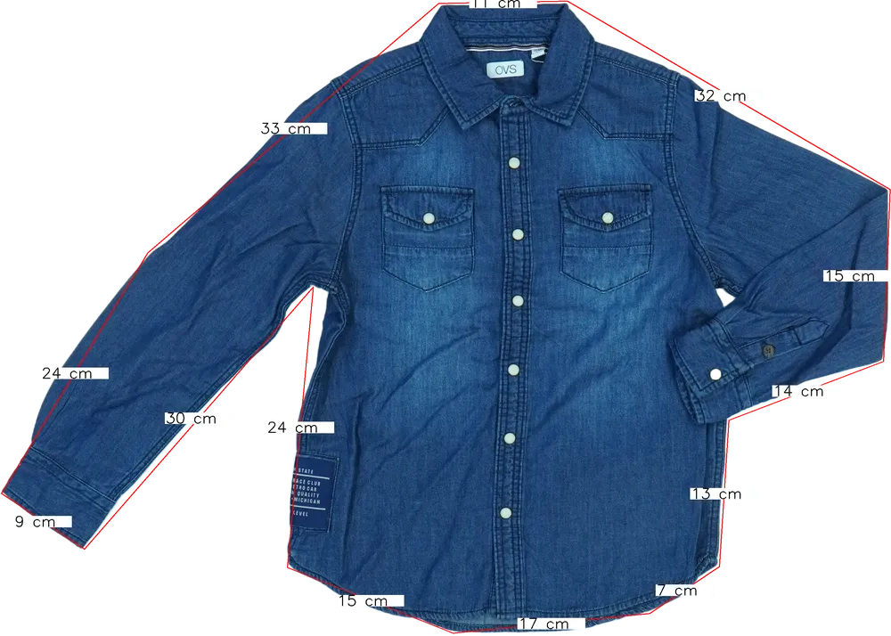 Kék OVS Ing EU 128 / UK 8 év / US 8 év/M