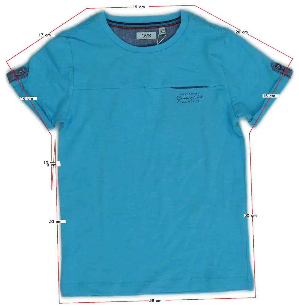 Kék OVS Póló EU 122 / UK 7 év / US 7 év/M