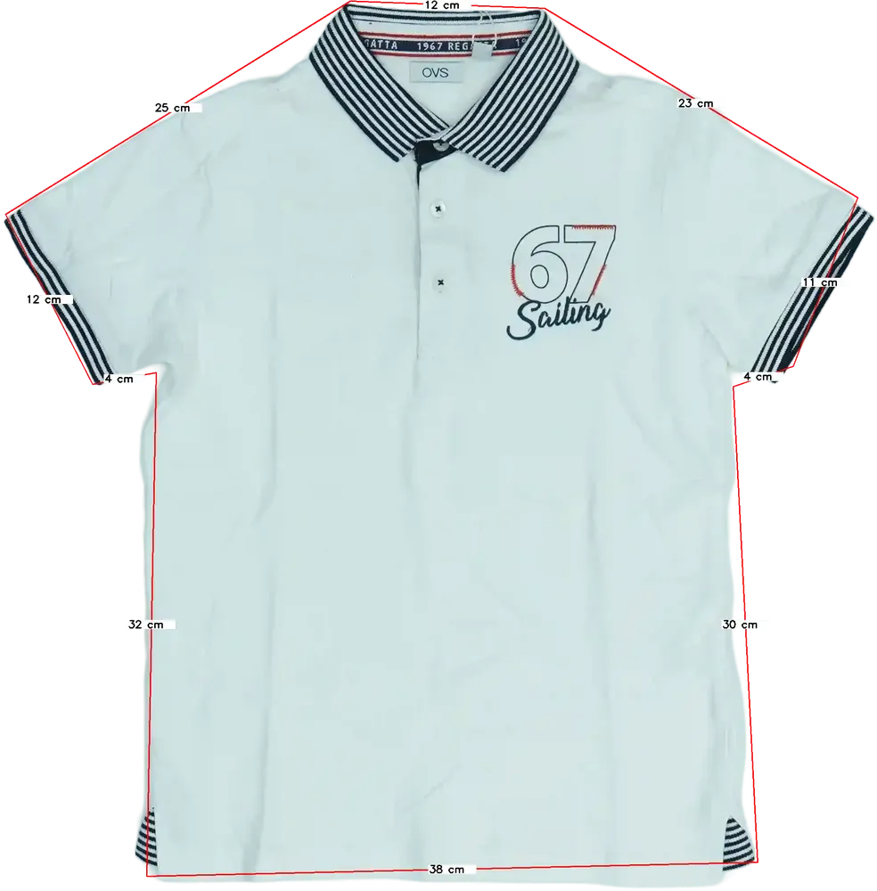 Fehér OVS Galléros póló EU 128 / UK 8 év / US 8 év/M