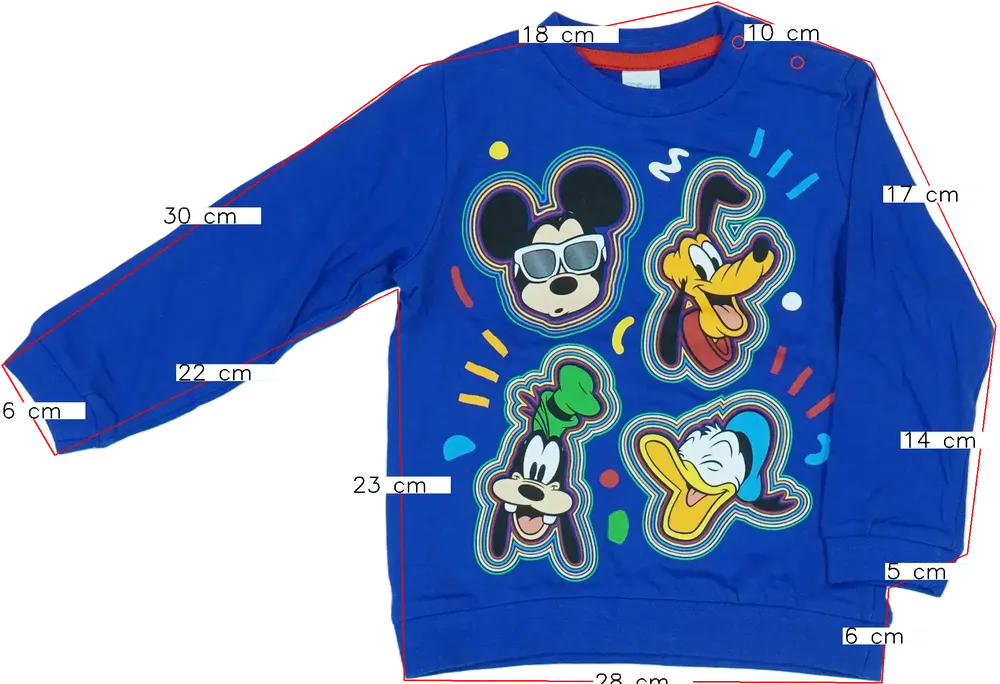 Kék Disney Hosszú ujjú felső EU 86 / UK 12-18 hónap / US 18 hónap