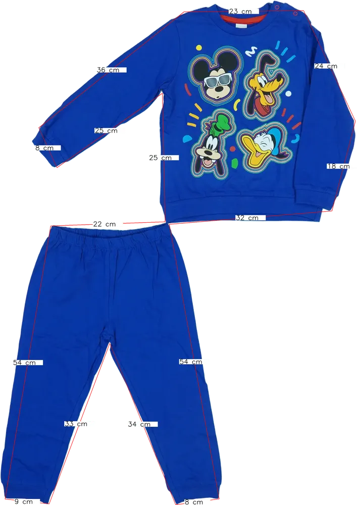 Kék Disney 2 részes szett - Felsőruházat és nadrág EU 98 / UK 3 év / US 3T