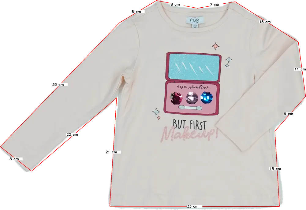 Rózsaszín OVS Hosszú ujjú felső EU 104 / UK 4 év / US 4T/XS