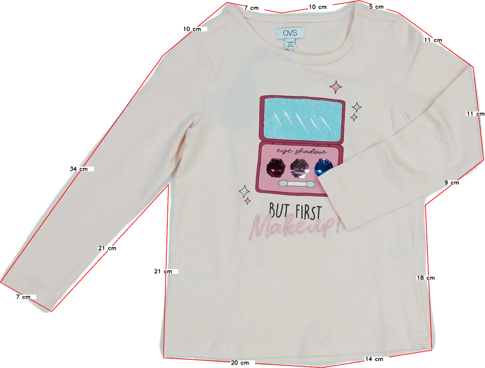 Rózsaszín OVS Hosszú ujjú felső EU 110 / UK 5 év / US 5 év/XS