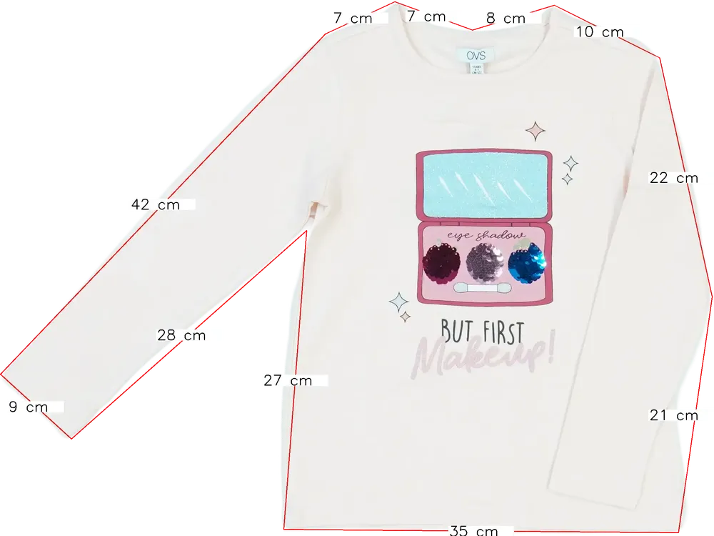 Rózsaszín OVS Hosszú ujjú felső EU 122 / UK 7 év / US 7 év/M