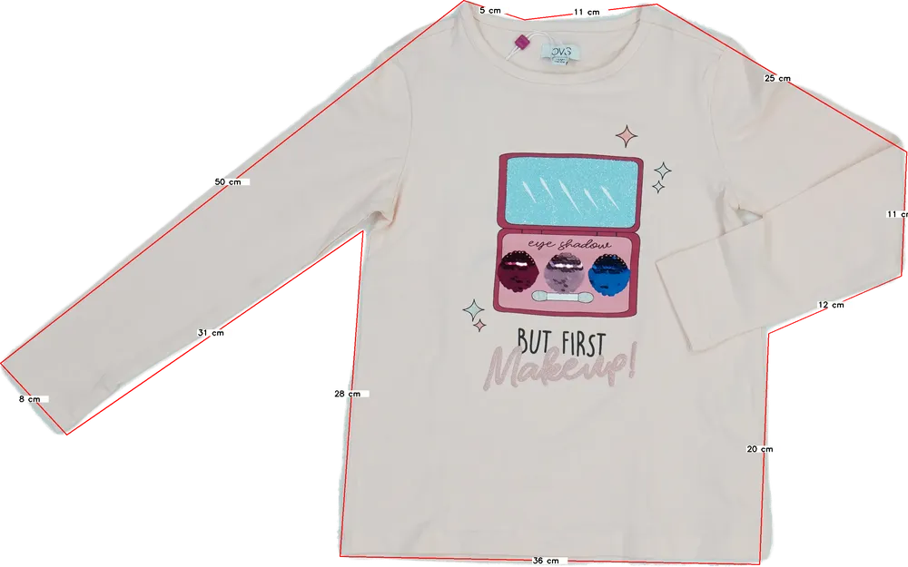 Rózsaszín OVS Hosszú ujjú felső EU 128 / UK 8 év / US 8 év/M