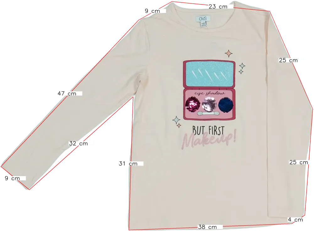 Rózsaszín OVS Hosszú ujjú felső EU 140 / UK 10 év / US 10 év/L