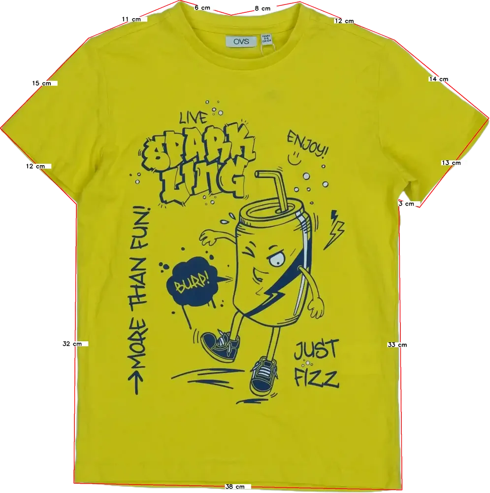 Sárga OVS Póló EU 134 / UK 9 év / US 9 év/L