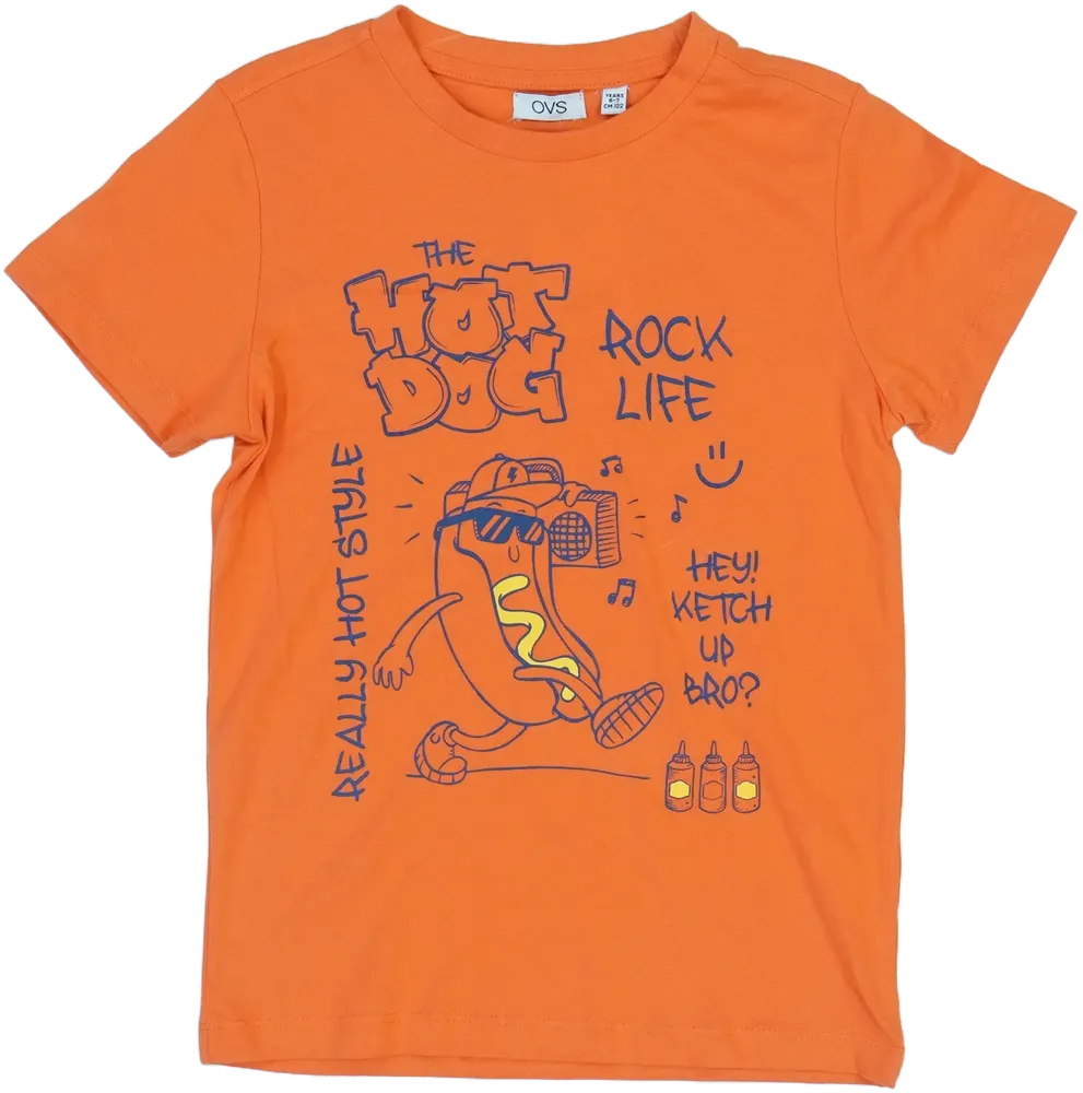 Fehér OVS Póló EU 122 / UK 7 év / US 7 év/M