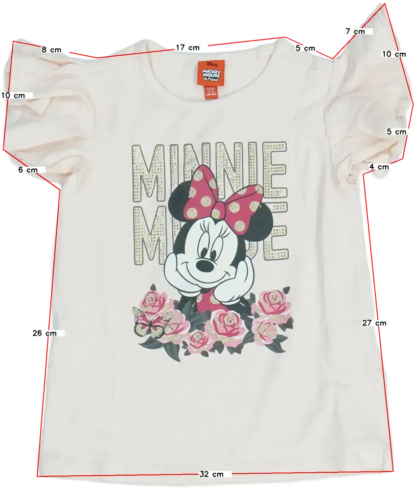 Rózsaszín Disney Póló EU 104 / UK 4 év / US 4T/XS