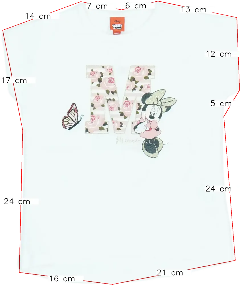 Fehér Disney Póló EU 116 / UK 6 év / US 6 év/S