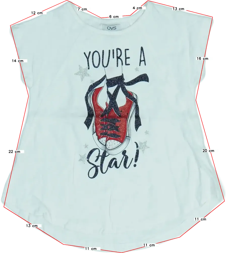 Fehér OVS Póló EU 104 / UK 4 év / US 4T/XS