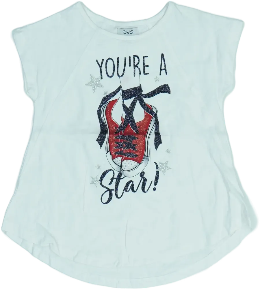 Fehér OVS Póló EU 104 / UK 4 év / US 4T/XS