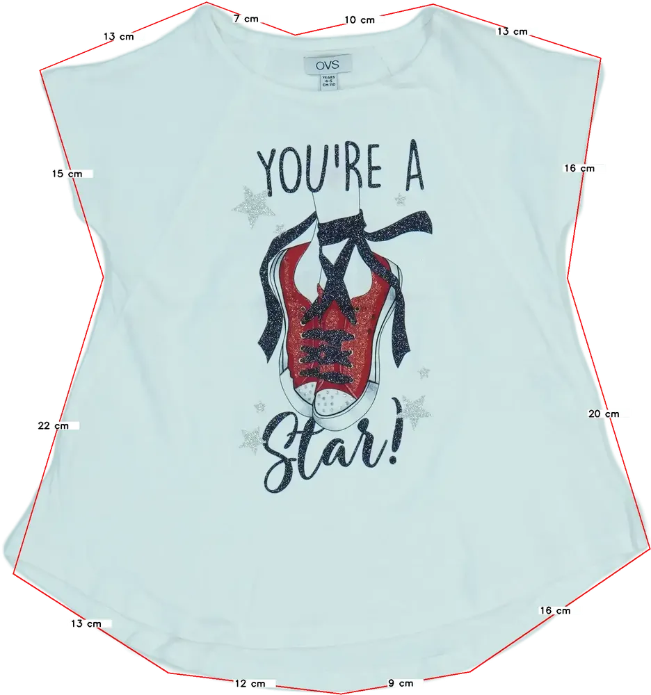 Fehér OVS Póló EU 110 / UK 5 év / US 5 év/XS