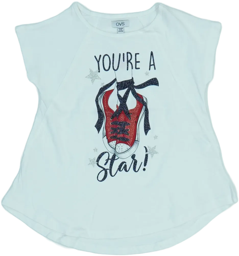 Fehér OVS Póló EU 110 / UK 5 év / US 5 év/XS