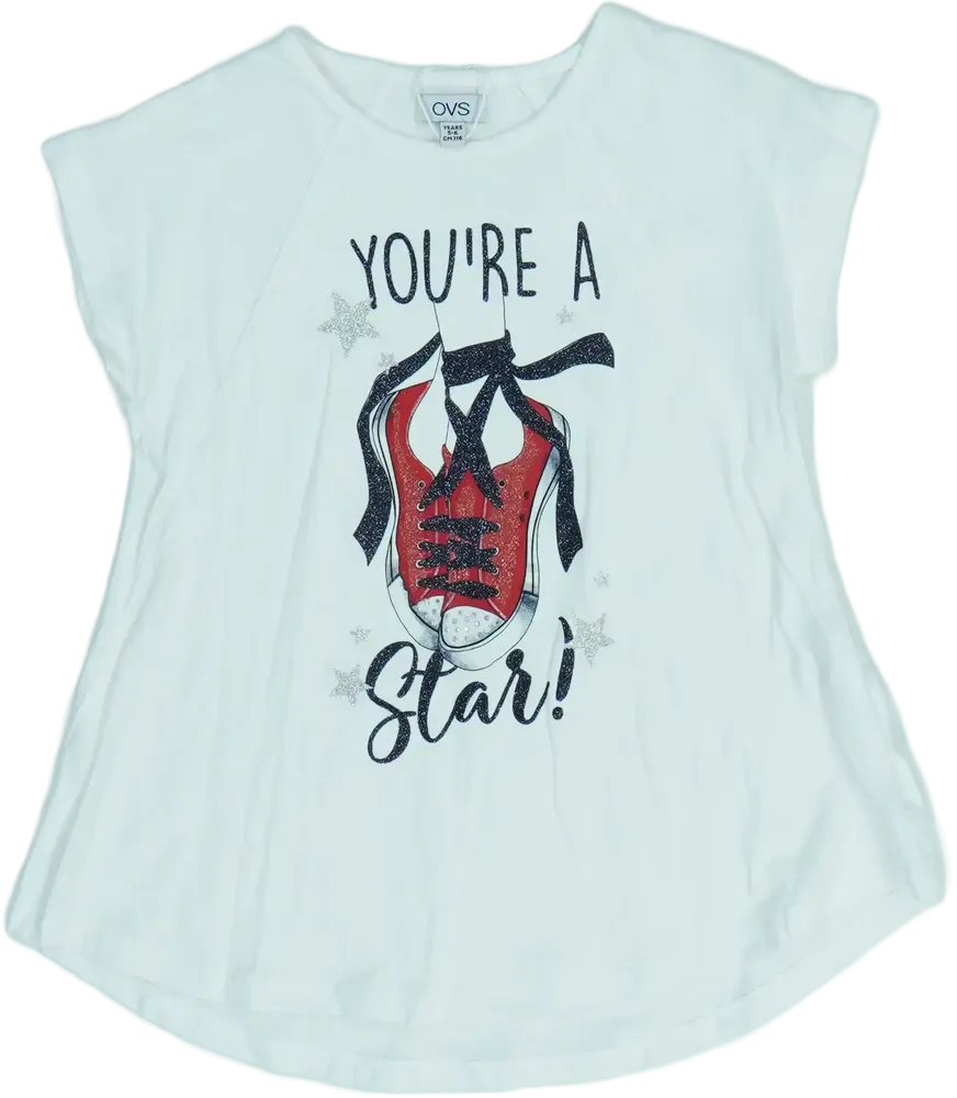 Fehér OVS Póló EU 116 / UK 6 év / US 6 év/S