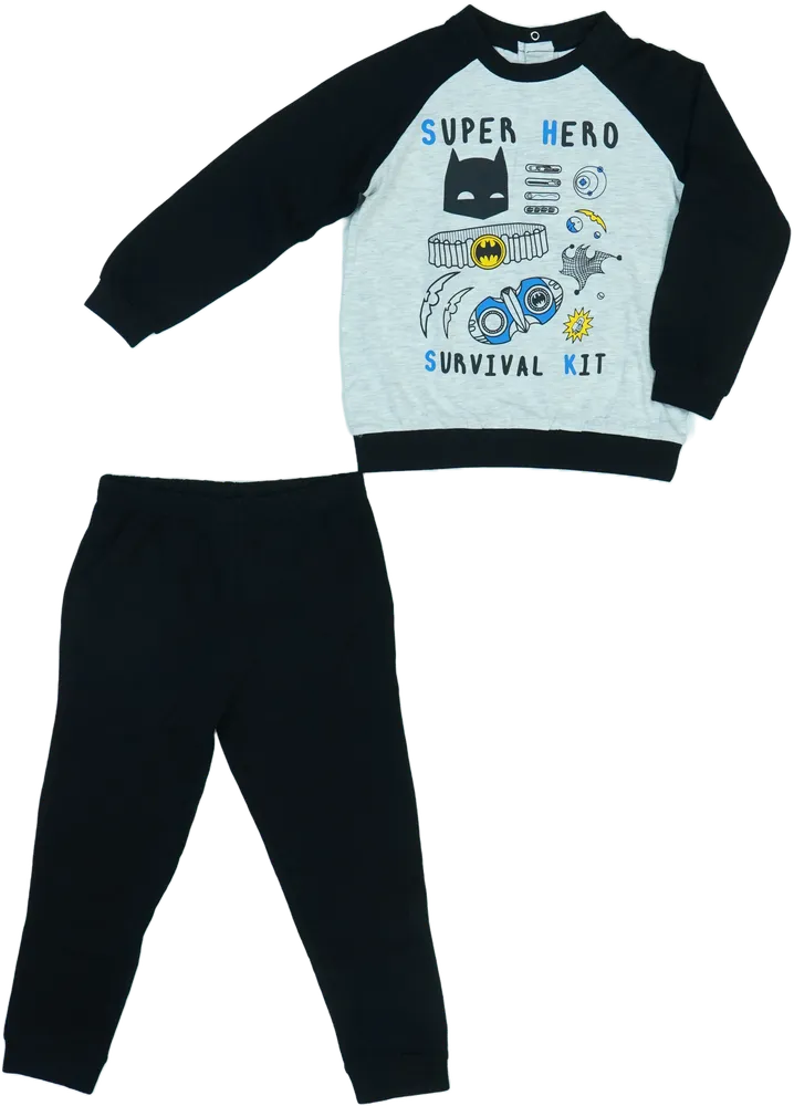 Grey Batman 2-piece set - Top &amp; Bottom EU 98 / UK 3 years / US 3T