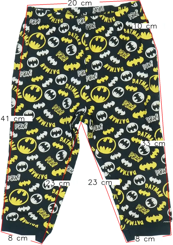 Fekete Batman Melegítőnadrág EU 74 / UK 6-9 hónap / US 6-9 hónap