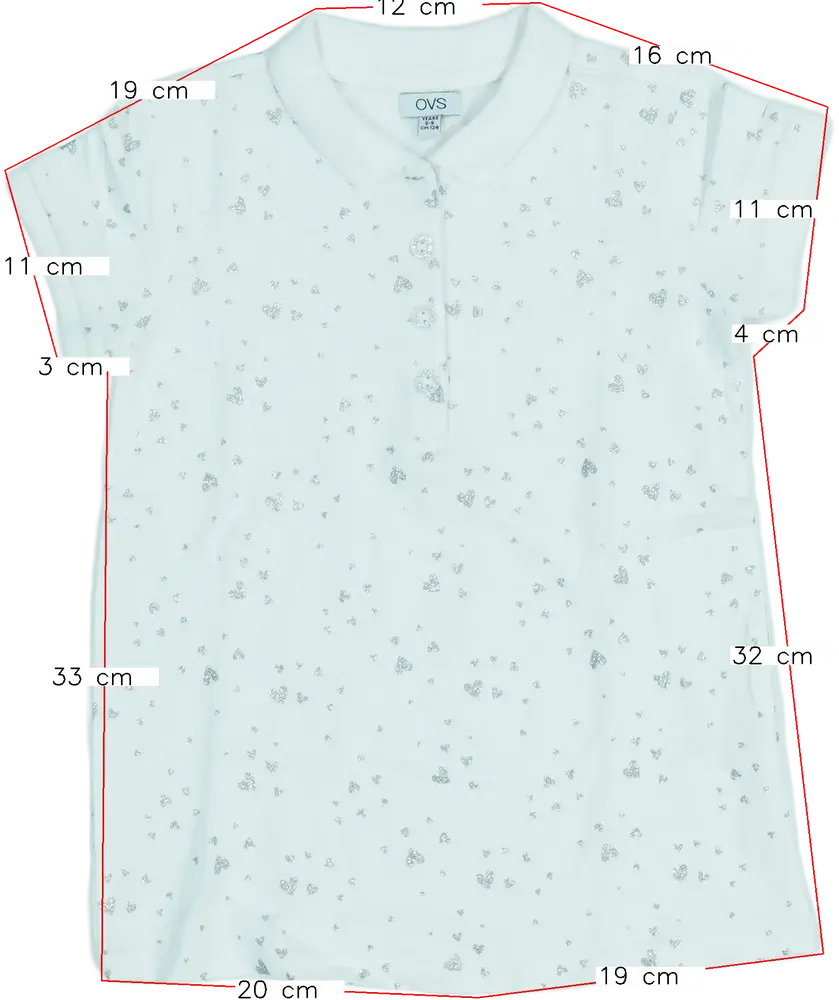 Fehér OVS Póló EU 134 / UK 9 év / US 9 év/L