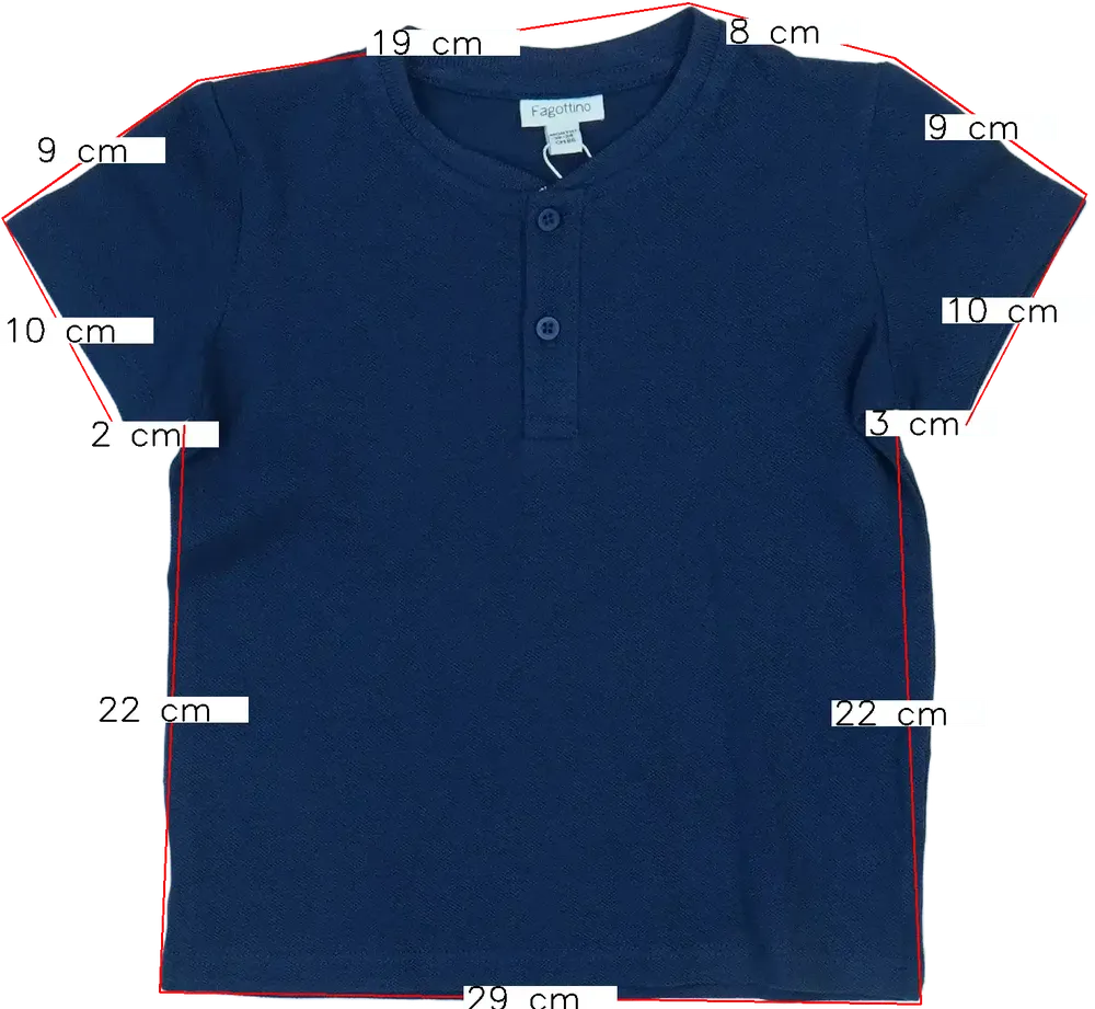 Kék OVS - Fagottino Galléros póló EU 92 / UK 2 év / US 2T