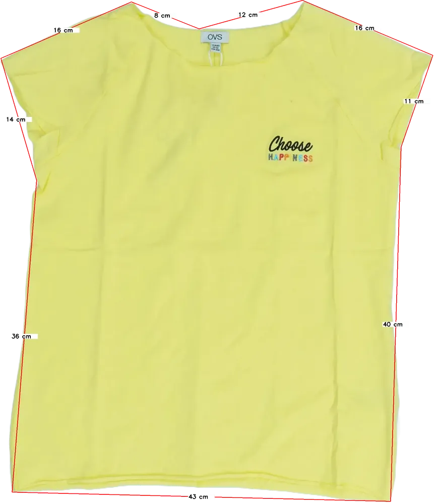 Sárga OVS Póló EU 158 / UK 13 év / US 14 év/XL
