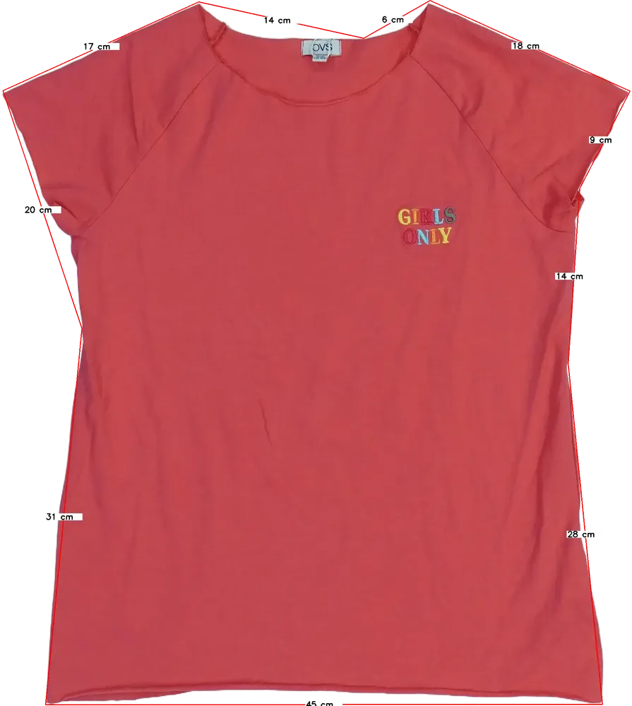 Rózsaszín OVS Póló EU 158 / UK 13 év / US 14 év/XL