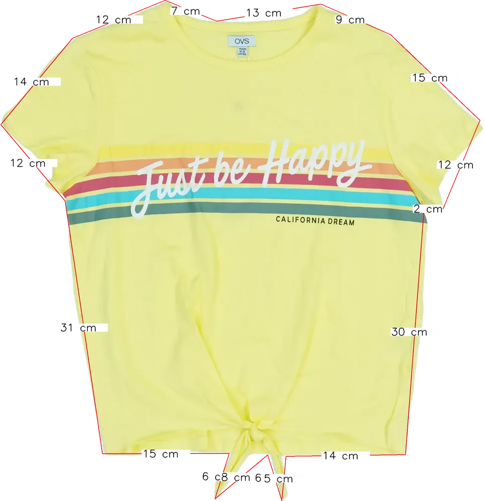 Sárga OVS Póló EU 158 / UK 13 év / US 14 év/XL