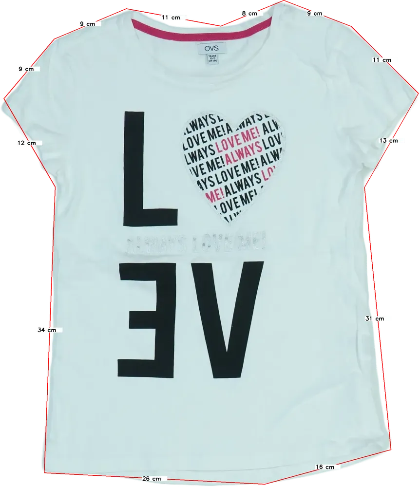 Fehér OVS Póló EU 146 / UK 11 év / US 12 év/L