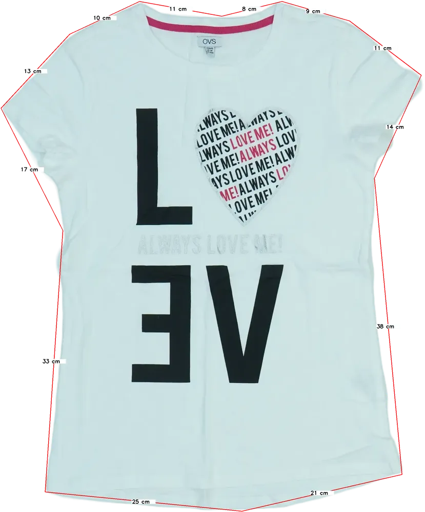 Fehér OVS Póló EU 164 / UK 14 év / US 14 év/XL