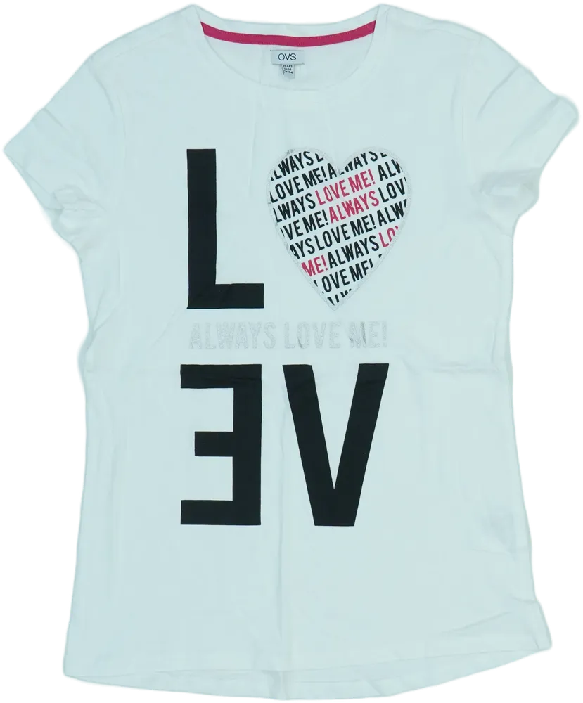 Fehér OVS Póló EU 164 / UK 14 év / US 14 év/XL