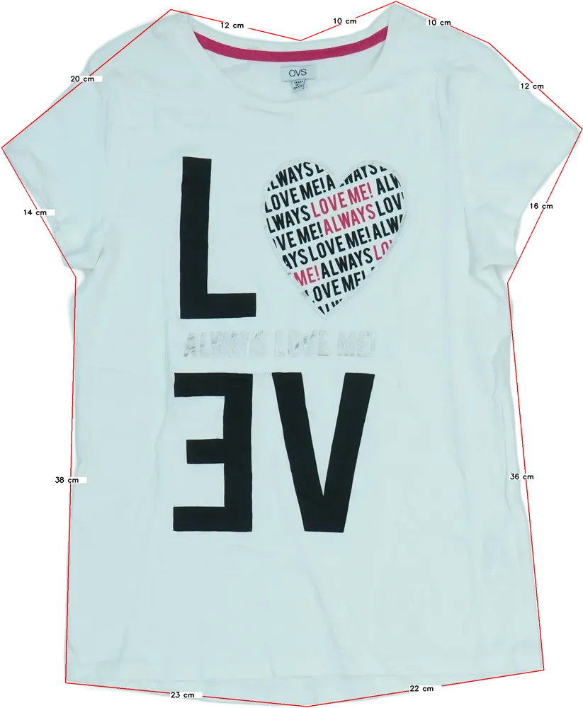 Fehér OVS Póló EU 170 / UK 15 év / US XL