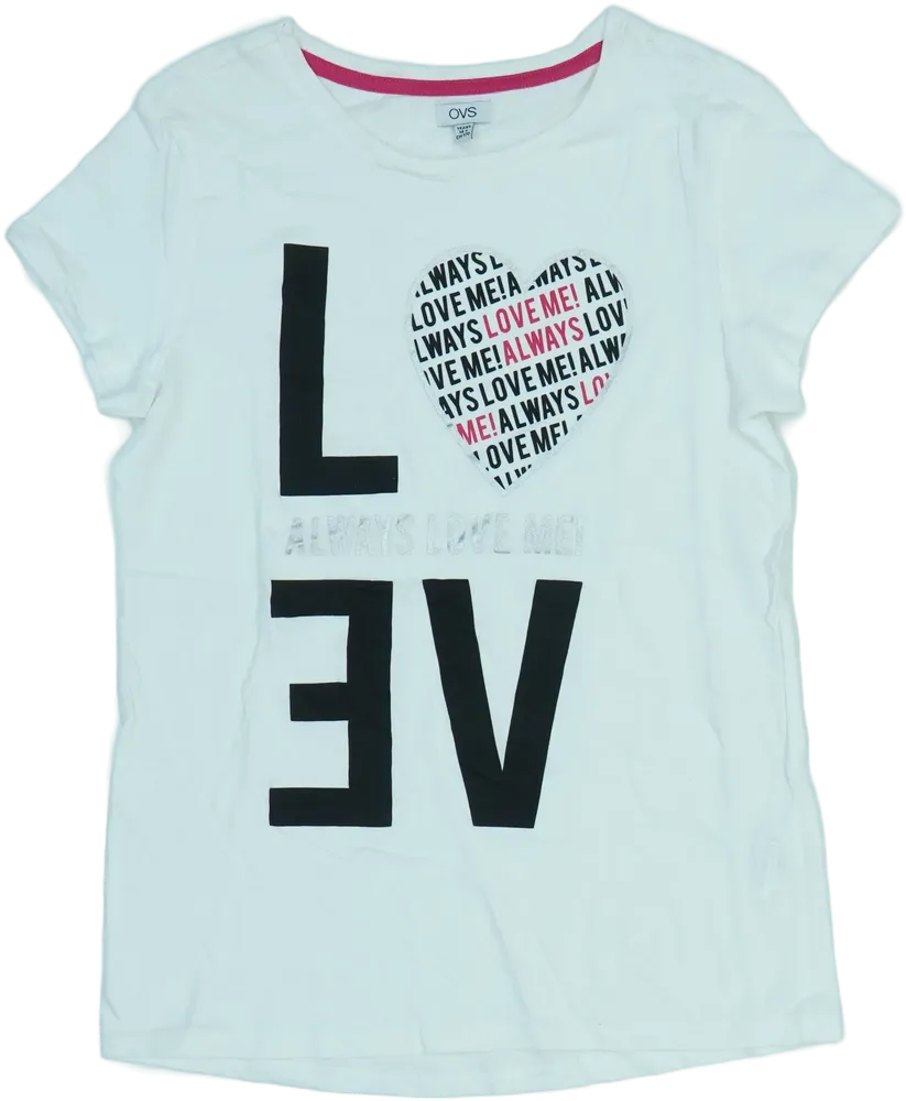 Fehér OVS Póló EU 170 / UK 15 év / US XL