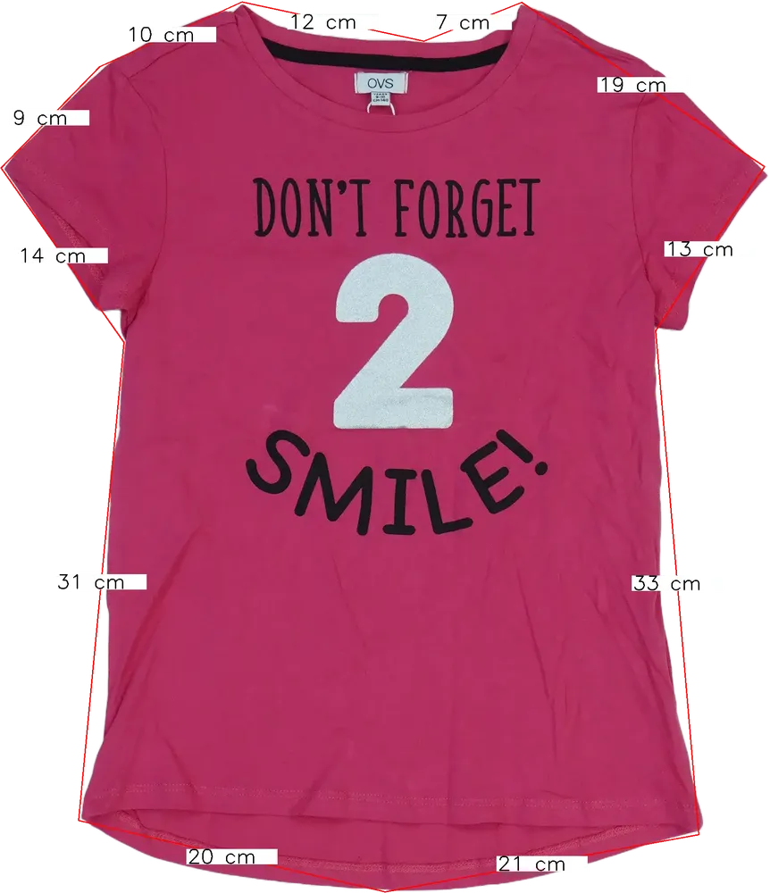 Rózsaszín OVS Póló EU 140 / UK 10 év / US 10 év/L