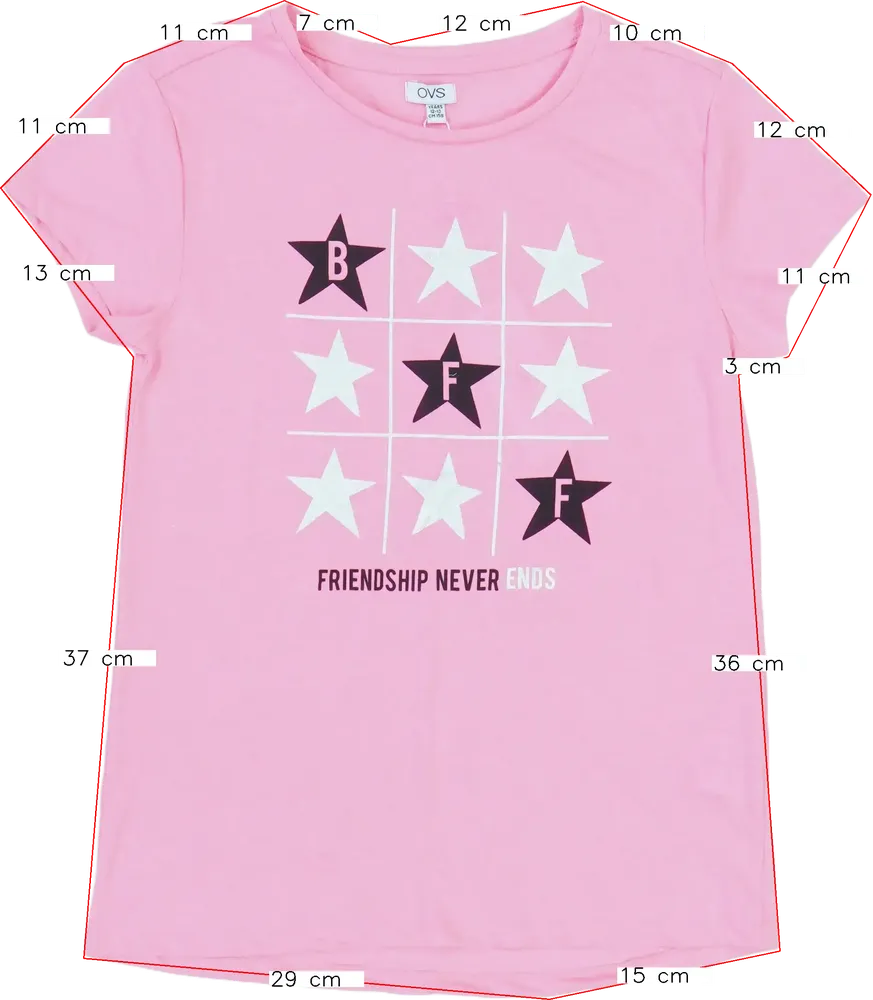 Rózsaszín OVS Póló EU 158 / UK 13 év / US 14 év/XL