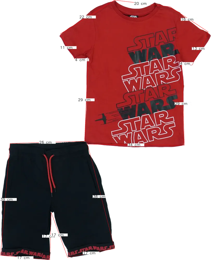 Red Star Wars 2-piece set - Top &amp; Bottom EU 122 / UK 7 years / US 7 years/M