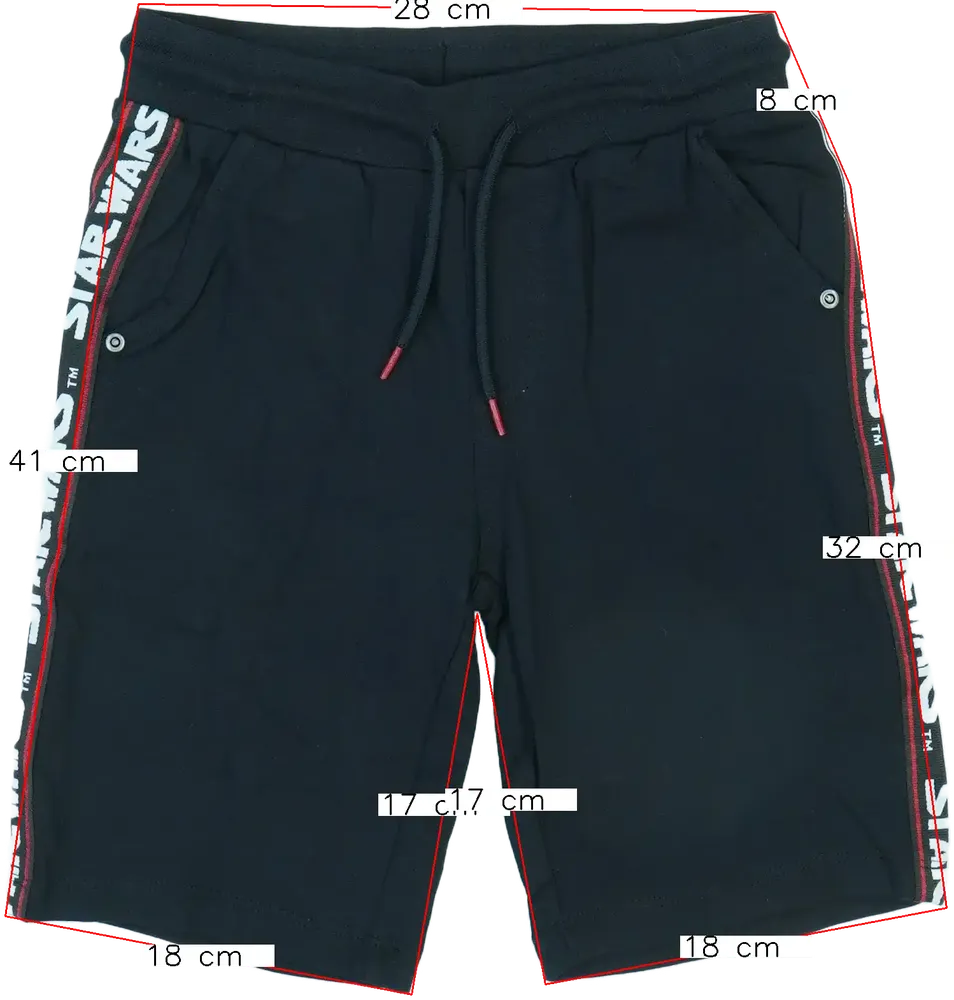 Fekete Disney Rövidnadrág EU 122 / UK 7 év / US 7 év/M