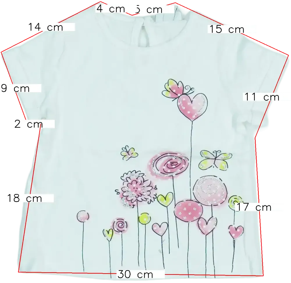 Fehér OVS Póló EU 80 / UK 9-12 hónap / US 12 hónap