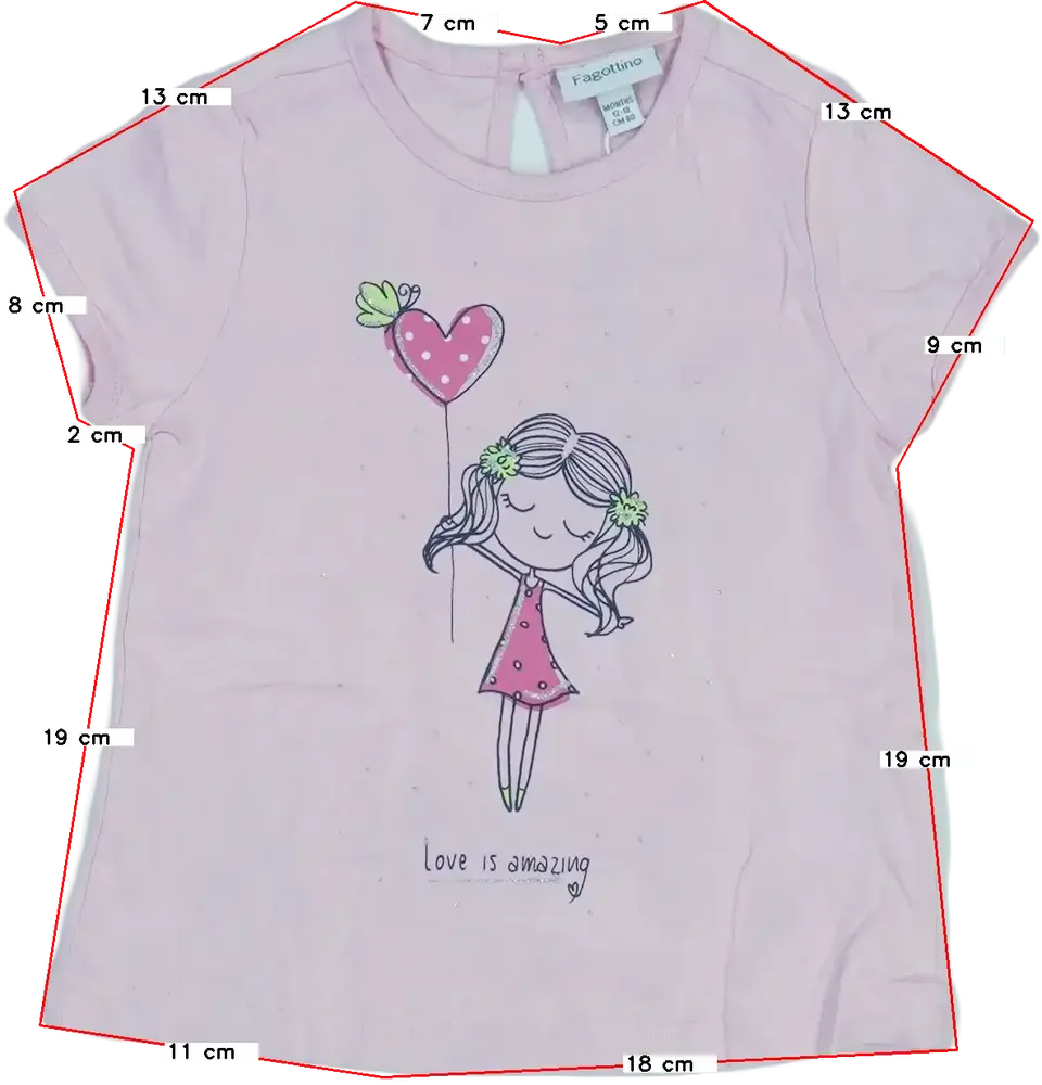 Rózsaszín OVS - Fagottino Póló EU 80 / UK 9-12 hónap / US 12 hónap