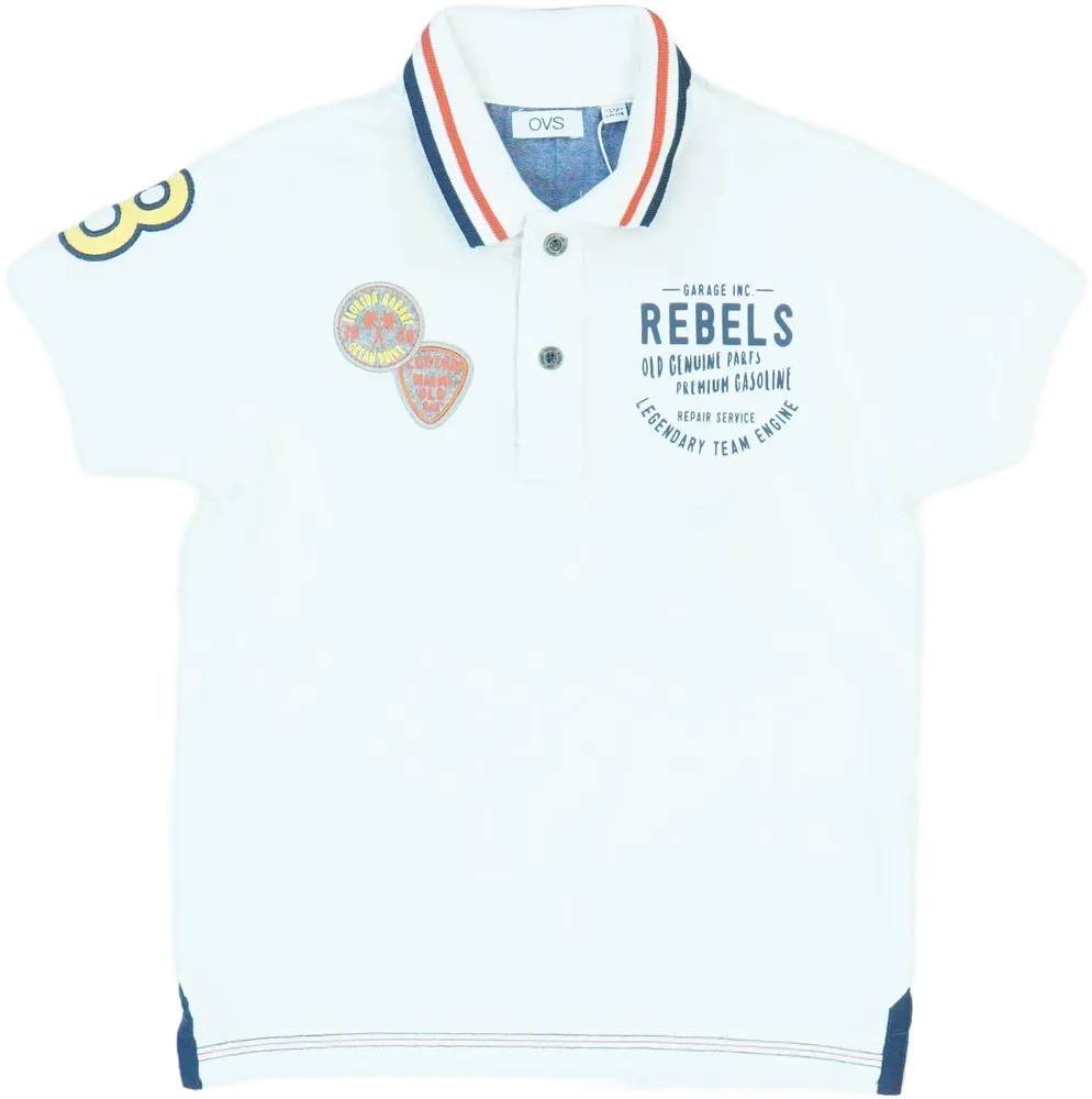 Fehér OVS Galléros póló EU 116 / UK 6 év / US 6 év/S