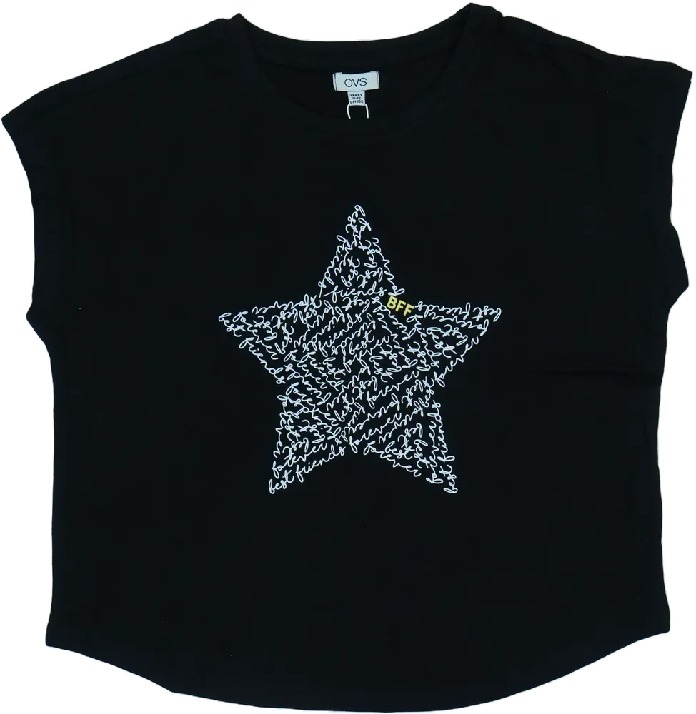 Fekete OVS Póló EU 152 / UK 12 év / US 12 év/L