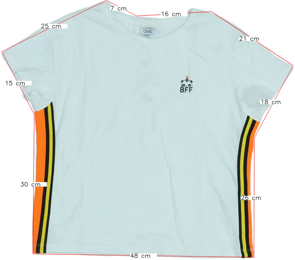 Fehér OVS Póló EU 164 / UK 14 év / US 14 év/XL